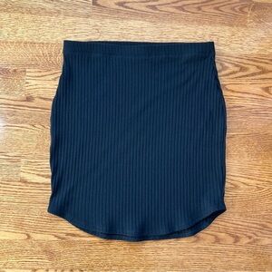 Cotton On Black Ribbed Mini Pencil Skirt